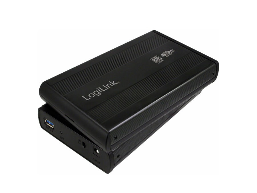 Ekstern 3,5" HDD kabinet - USB 3.0 / SATA, Sort alu.