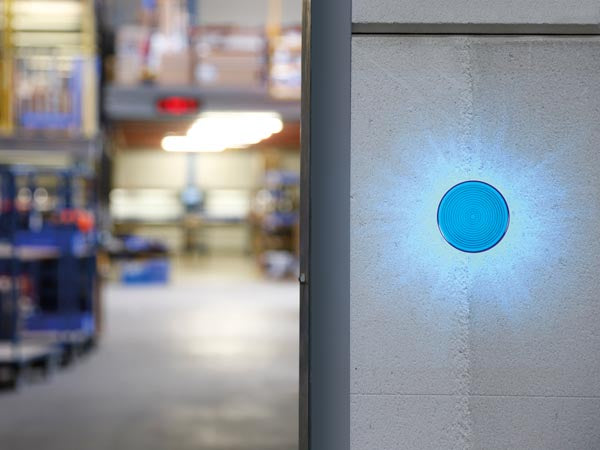 LED blinklys - 12Vdc, Ø77mm, IP20, Blå