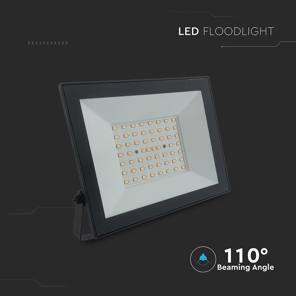V-Tac 50W LED projektør - Arbejdslampe til udendørs brug, 4500lm, RA80, IP65