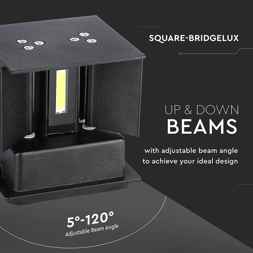 V-Tac 5W LED udendørs væglampe - Justerbar lysretning, IP65, inkl. lyskilde