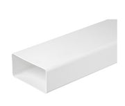 Rektangulær (flad) ventilationsrør - 110x55mm (1,5m)