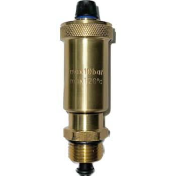 Luftudlader med ½" lukkeautomat. Max.: 10 bar / 120 C