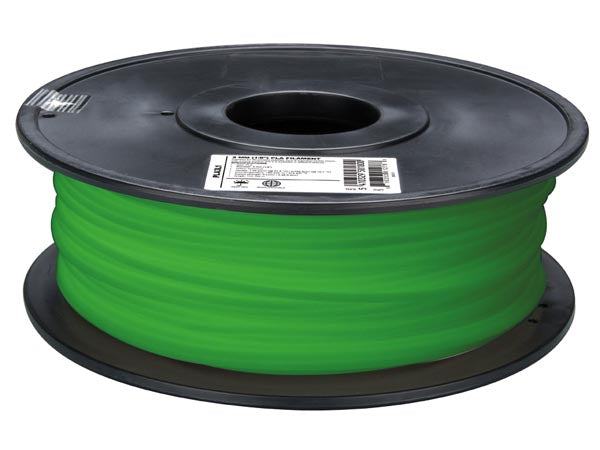 PLA filament til 3D printer - Ø3mm, Selvlysende (1 kg)