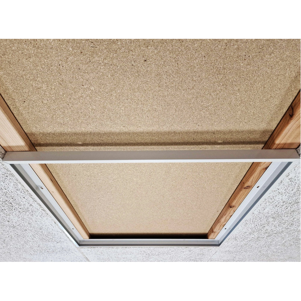 Troldtektramme 60x60 LED - Tilpasset Troldtekt, hvid kant, nem montering