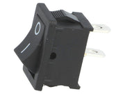 Vippekontakt - 1P OFF-ON, 4,8mm spade, 3A-250V, Sort
