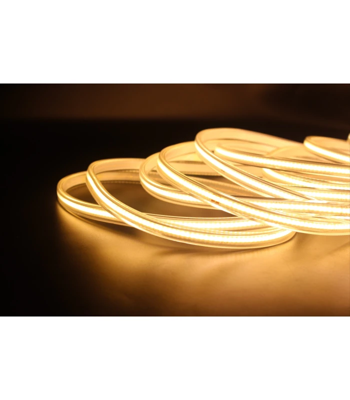5 m. vandtæt COB strip - 230V, IP67, 360 LED, 10W