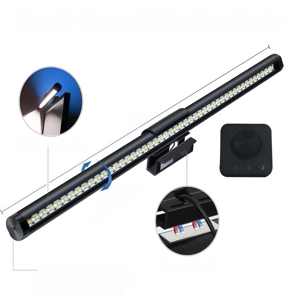 55cm Skærmlys CCT lampe - 5V USB, 7W, trådløs styring - Flimmerfri, RA97, 500lm