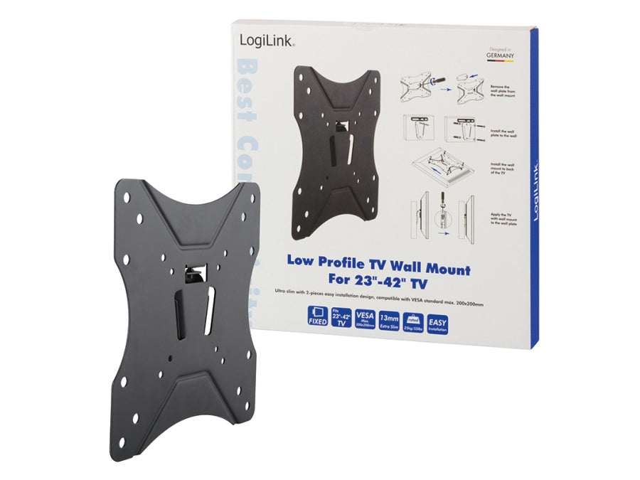 TV vægbeslag - 23-42" Fast, Vægafstand 13mm