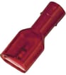Fuld isoleret spademuffe rød 6,3x0,8 0,5-1mm2