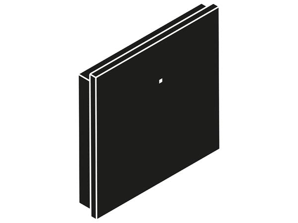 VELBUS - Glas kotrolmodul m. 1 touchknap, Sort