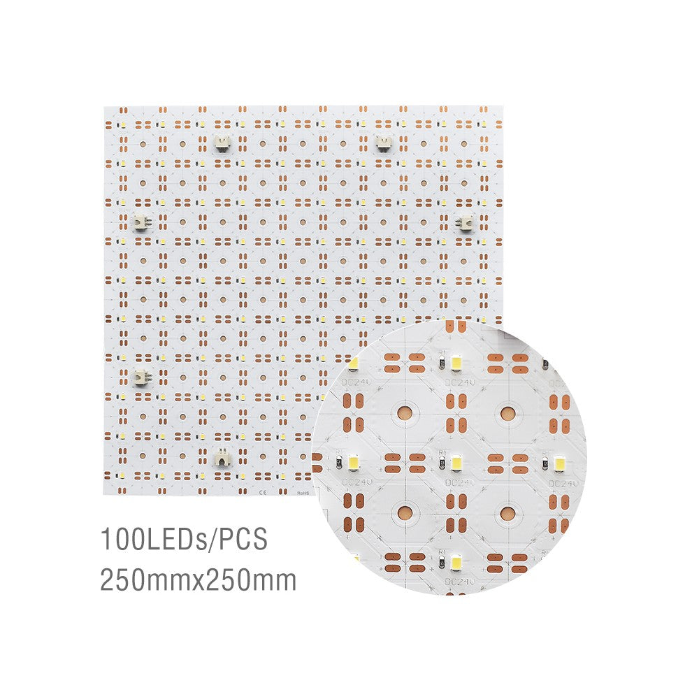 25x25 foldbar LED ark RA94, 12W - IP20, 24V - Varm Hvid - 1100lm/m - 25 meter