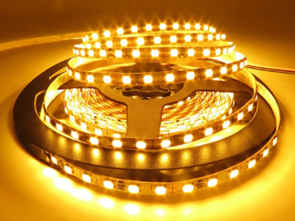 5mm LED strip - 12Vdc, 120 LED/m IP20, Gul (5 meter)
