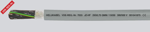 Styrekabel JZ-HF 5G2,5 afmål