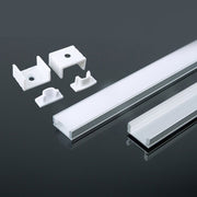 Monteringssæt til LED-strip - Overflade 2000x17.4x7mm, Sølv