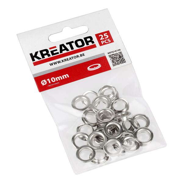 Presenningsøjer, aluminium - Ø10mm hul (25 stk.)