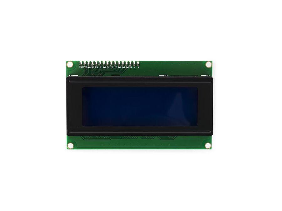 LCD 20x4 m. blå baggrundslys - 5V (2004 til Arduino)