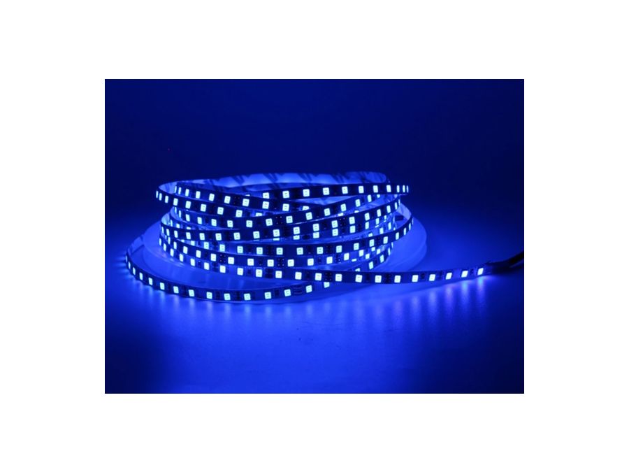 5mm LED strip - 12Vdc, 120 LED/m IP20, Blå (5 meter)