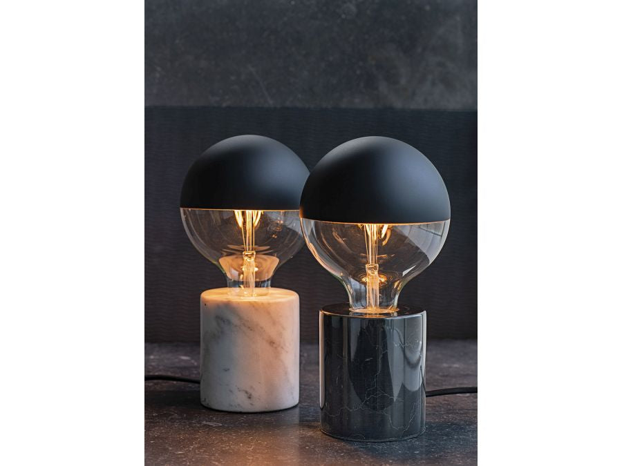 Bordlampe - 240V / 60W E27, Marmor, Sort (1,8m)