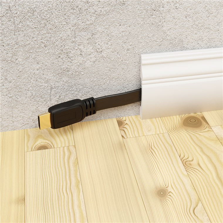 HighSpeed HDMI 2.0 fladkabel - 2 x HDMI han m.E, Sort (1,5m)