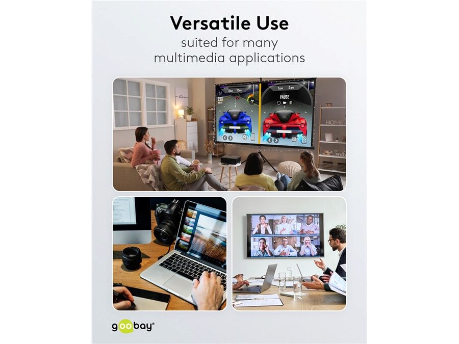 Ultra High Speed HDMI 2.1 Kabel - 8K/60Hz - Grå (0,5m)