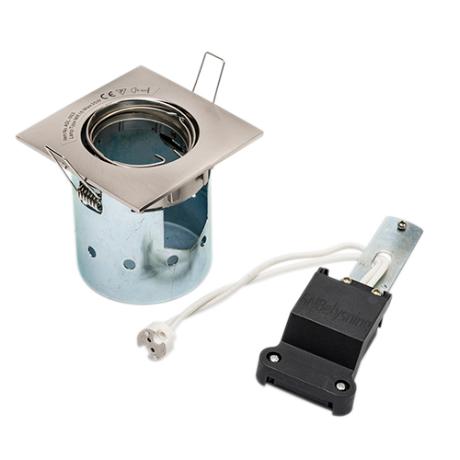 Downlight MR16 blank børstet stål firkant