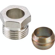 Klemring, G 1/2" A, Ø 14, stål og kobberrør