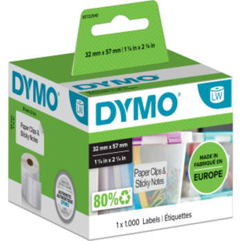 DYMO LabelWriter 32x57mm Multi-brug Etiketter hvid 1000 etiketter