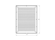 Kvadratisk ventilationsrist - 140x140mm kanal, Brun