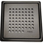 PURUS PVD behandlet sort rustfri rist og ramme, CHESS 150x150mm
