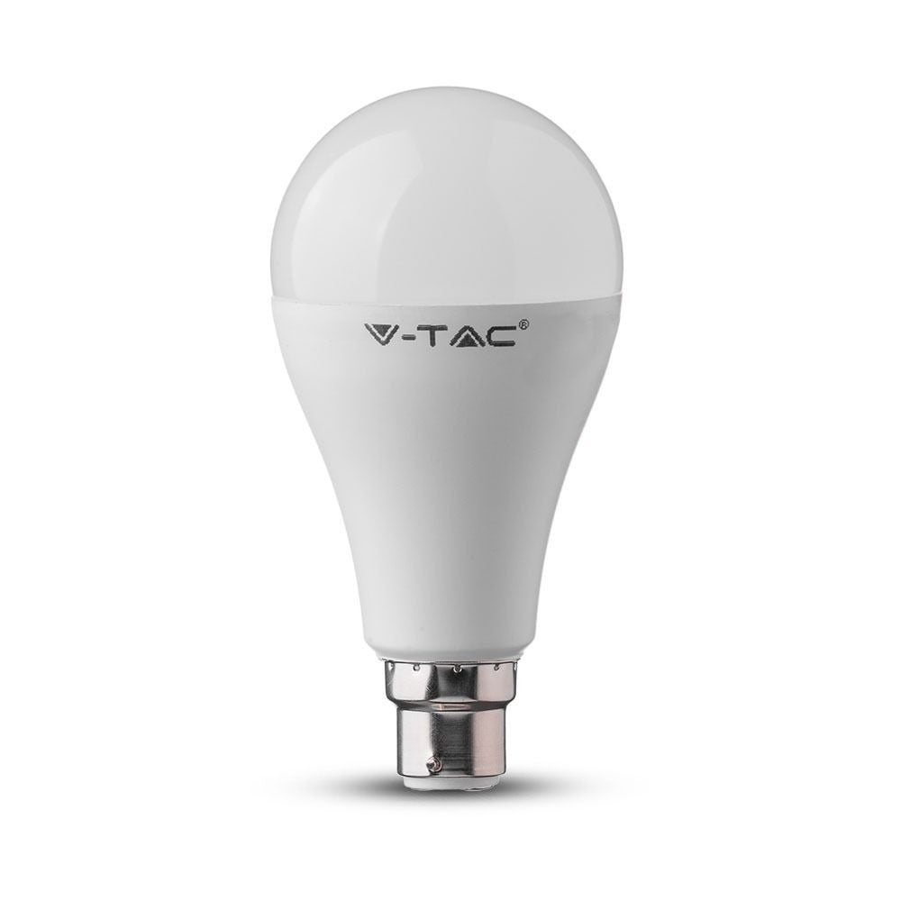 V-Tac 15W LED pære - Kraftig erstatning for 90W, A65, B22, 230V, 1350lm, RA80