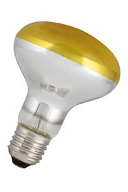 R80 Filament LED spotpære - 4W / 230V, E27, GUL