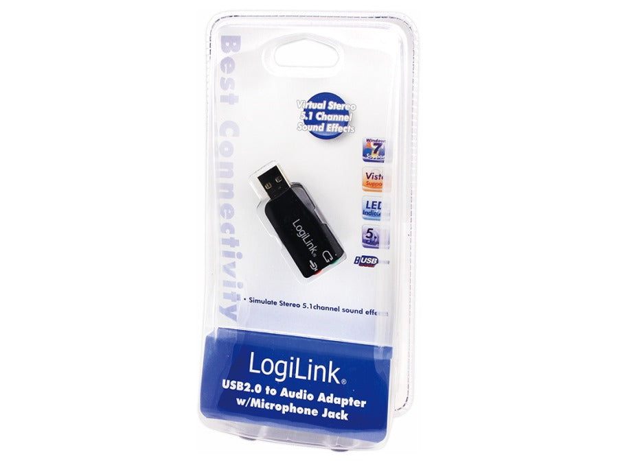 USB 2.0 lydkort - 3D USB audio headset adapter