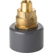 63/40 mm x 1" murkobling med nippel, PVC/messing