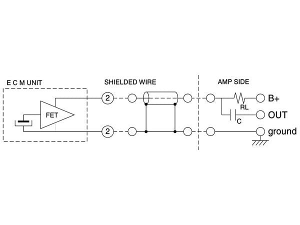 Elektret mikrofonkapsel - Ø9,7mm m. printben