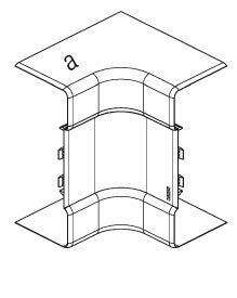 Indvendig hjørne til 70/130 perlehvid