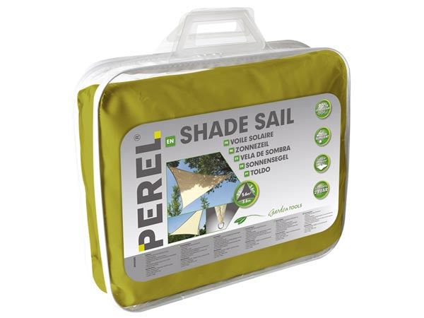 Trekantet solsejl - 5 x 5 x 5m, LIME GRØN