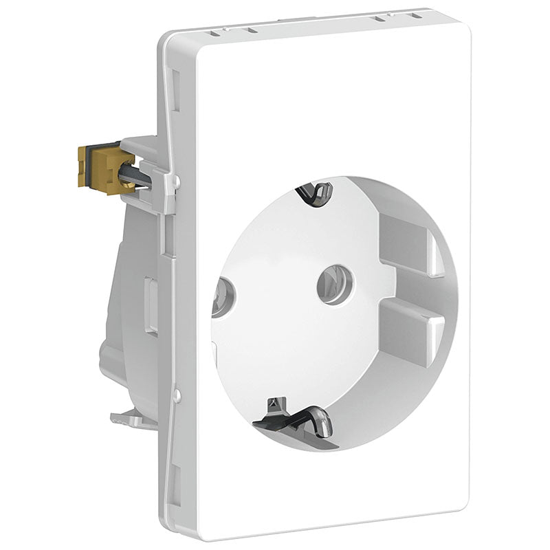 LK Fuga stikkontakt med sidejord 1½m - hvid