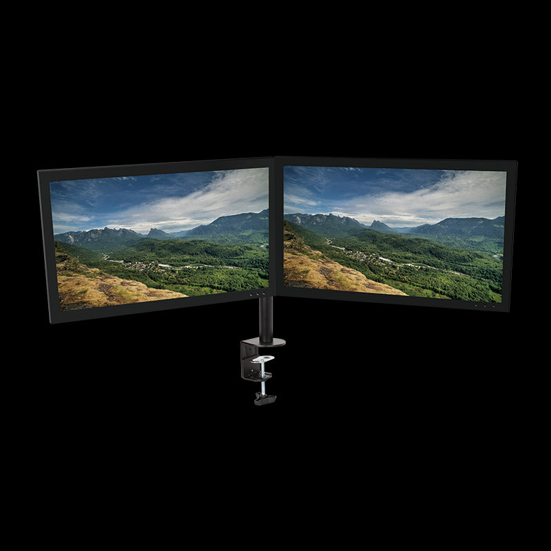 Dual Monitor bordbeslag - 13-27" ±45° vip, 180° drej