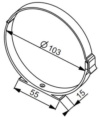 Rund Ø100 rørholder beslag