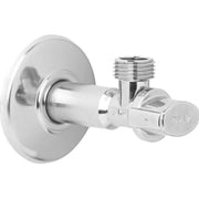 Arcofix vinkelventil uden omløber lang 1/2" x 1/2" med roset