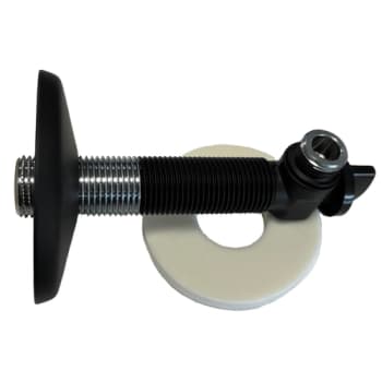 QuickBox® vinkelventil 1/2"x3/8" med afspærring, sortlakeret