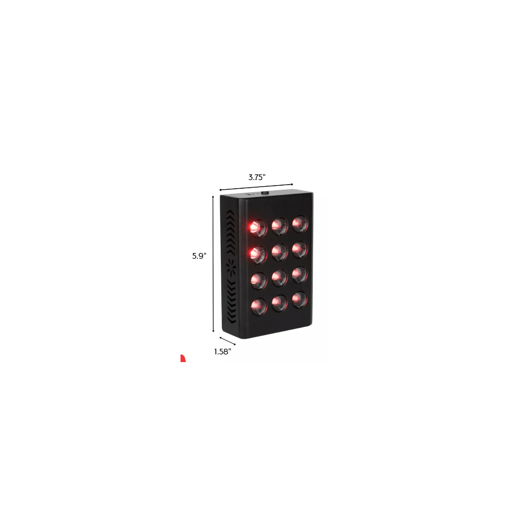 Vitality PRO 60 Infrarød Lysterapi - panel 10W, sort - Effekt: 10W - Input: 230V