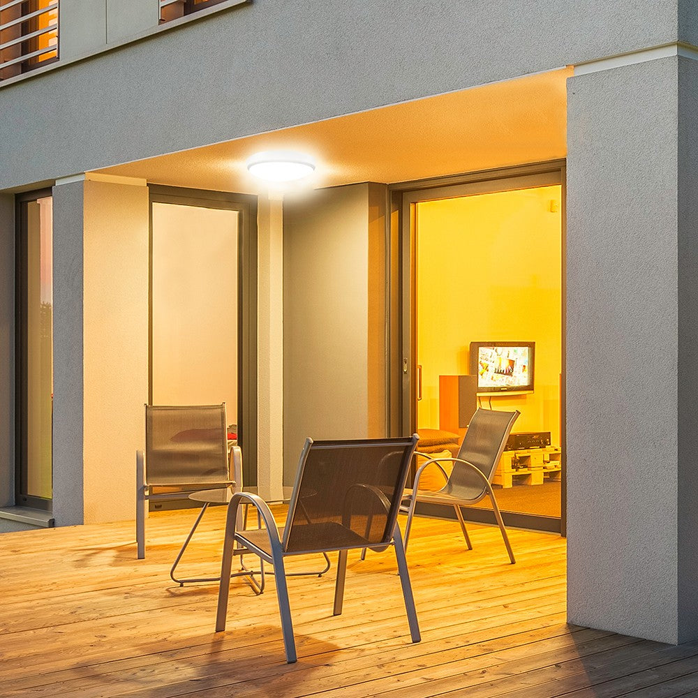 24W Væglampe med 2500lm - 240mm, 3000K, RA80, IP54 - Ideel til udendørs belysning