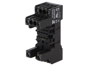 DIN-skinne relæsokkel - 250Vac / 12A, 8-bens