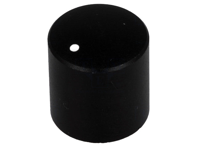 Drejeknap til 6mm aksel - Ø15x16mm (Sort)