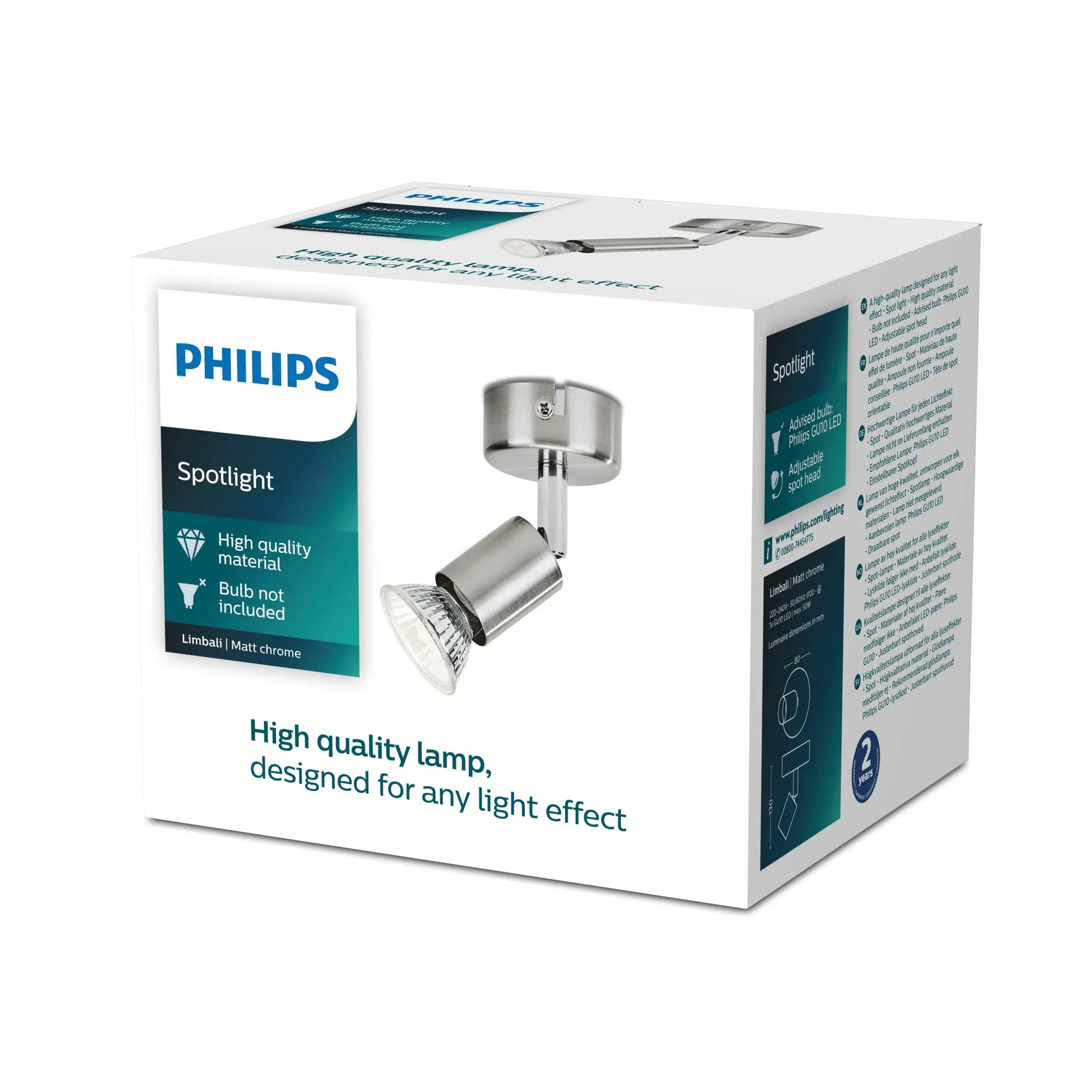 Limbali single spot nickel 1x50W 230V