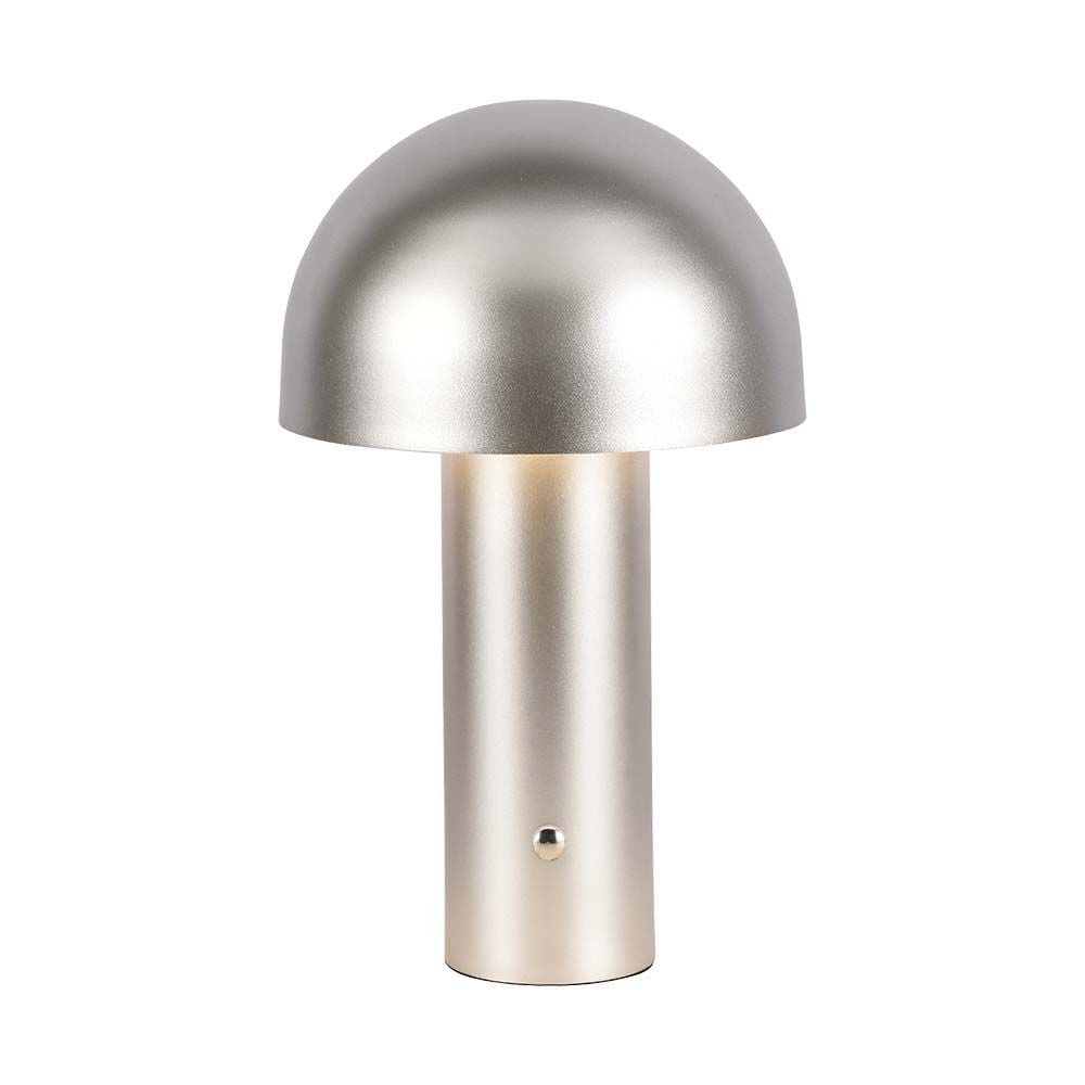 LED bordlampe med 1800mAh batteri, 3i1 funktion, champagne guld hus - Ø150x250 mm