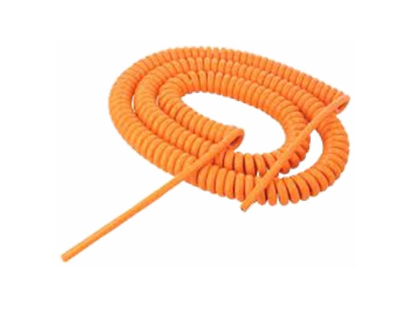 Spiralkabel - H07BQ-F, 3x1,5mm², PUR, Orange (0,5-2m)