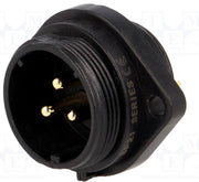 SP21 fatning - 3P han, 4mm², 30A, kabinet flange (IP68)