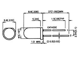 5mm UHB LED - Rund GUL vandklar (8200mcd 15°)
